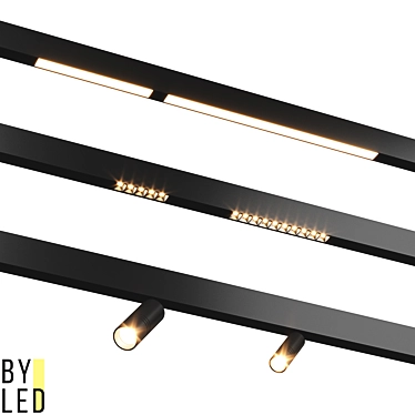 Byled GRAVITY MG35 Magnetic Track Light 3D model image 1 