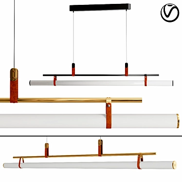 Sleek Modern Design: HARALD Pendant Lamp 3D model image 1 