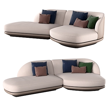 Dynamic and Customizable Giorgetti Vesper Sofa 3D model image 1 