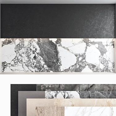 Decorative Wall Panel Set 3D model image 1 