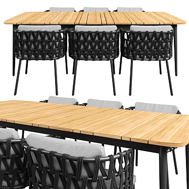 Elegant Leo Dining Set 3D model image 1 