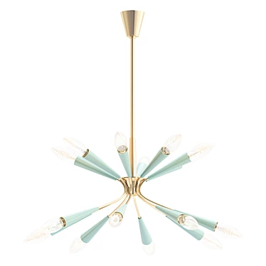 French Sputnik Style Chandeliers 3D model image 1 