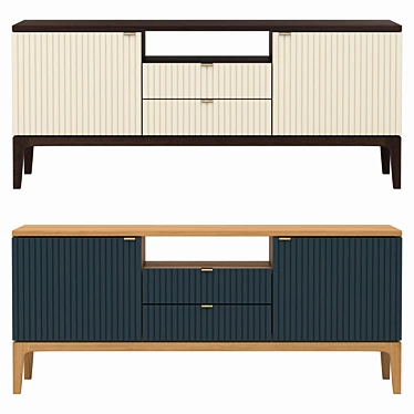 Elegant TV Cabinet with Customizable Finish 3D model image 1 