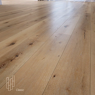 Gossamer Oak Plank Flooring 3D model image 1 
