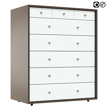 Modern Chest of Drawers: D2 02 3D model image 1 