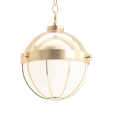 Elegant Old Bronze Pendant Light 3D model image 1 