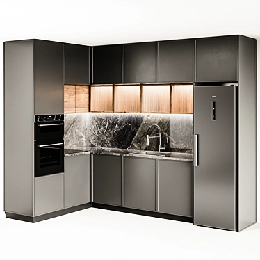 Sleek and Sophisticated: Kitchen Modern56 3D model image 1 