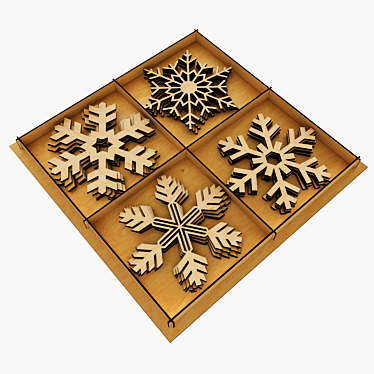 Frosty Flakes Christmas Decor 3D model image 1 