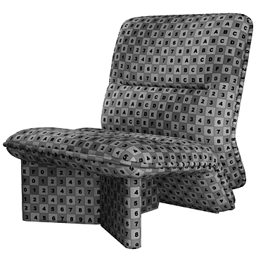 Luxury Ypsilon Armchair: Symmetrical Design, Leather & Ziricote Wood 3D model image 1 