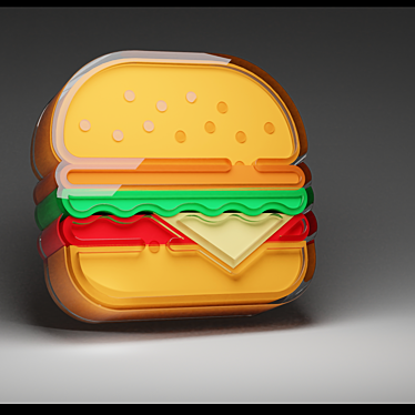 3D Burger Delight 3D model image 1 