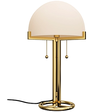 Elegant Altadena Glass Table Lamp 3D model image 1 