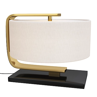 Sleek USB Accent Table Lamp 3D model image 1 