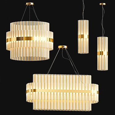 Elegant Tiered Chandelier Collection 3D model image 1 