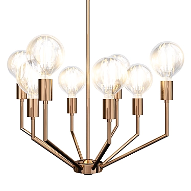 Elegant Ercule 8-Light Chandelier 3D model image 1 