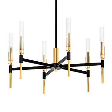 Maxim Flambeau Black Brass Chandelier 3D model image 1 