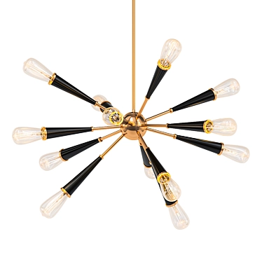 Zodiac 34" Sputnik Chandelier 3D model image 1 