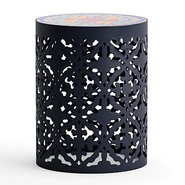 Castana Outdoor Lace Cut Side Table 3D model image 1 