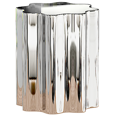 Sleek Stainless Steel Dahlia Side Table 3D model image 1 