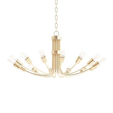 Conway Brass 12-Light Chandelier 3D model image 1 