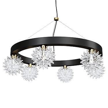 Sforzinda Chandelier: Elegant 6-Light Fixture 3D model image 1 