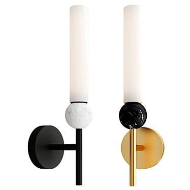 Glimmer Gold Wall Lamp 3D model image 1 