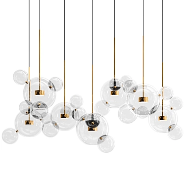 Bolle Bubble LED Pendant: Modern Illumination 3D model image 1 