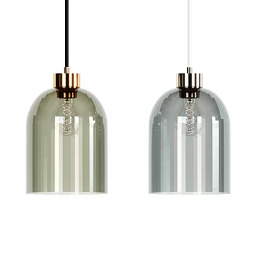 Elegant Glass Pendant Lamp 3D model image 1 