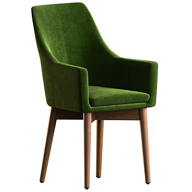 Elegant Half Chair Miami 3D model image 1 