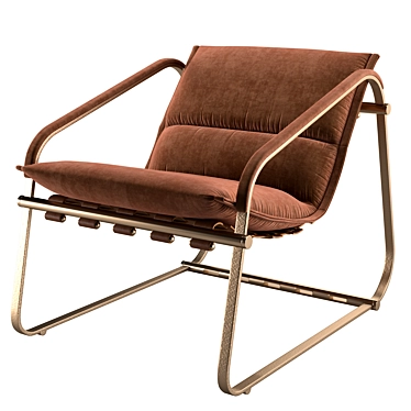 Retro Chic: Hessentia Pauline Armchair 3D model image 1 