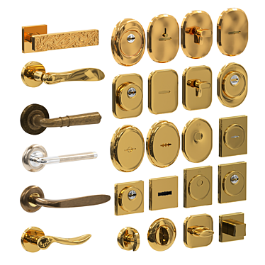 Title: Premium Door Fittings Collection 3D model image 1 