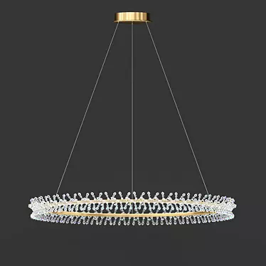 Modern Crystal LED Pendant Lamp - Laurel 3D model image 1 