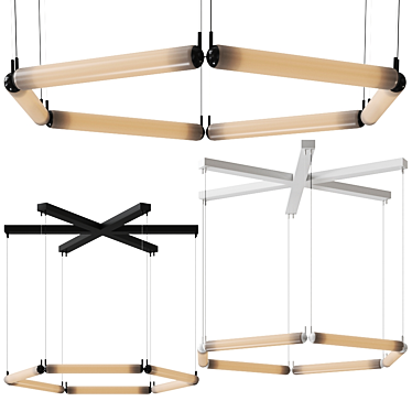 Brokis Puro Contour Pendant: Elegant Statement Lighting 3D model image 1 