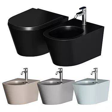 Valdama IL Rimless WC: Elegant and Efficient 3D model image 1 