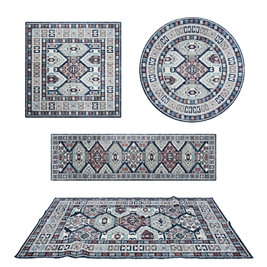 Versatile Rug Set - 8 Different Variations 3D model image 1 