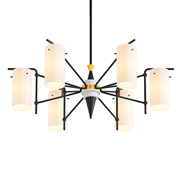 Vintage Stilnovo Chandelier, 1950 3D model image 1 