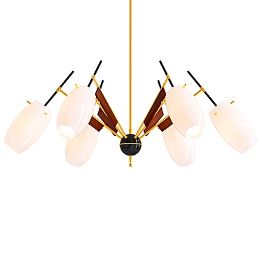 Elegant Stilnovo Chandelier 3D model image 1 