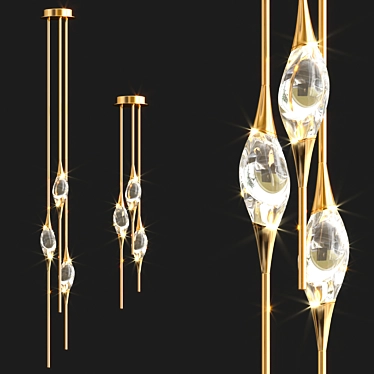 Elegant Il Pezzo Mancante Chandelier 3D model image 1 