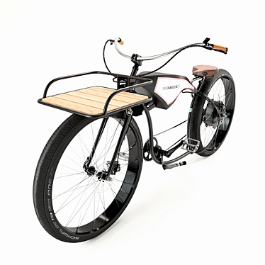 Classic Cruiser E-bike: Vintage Custom 3D model image 1 