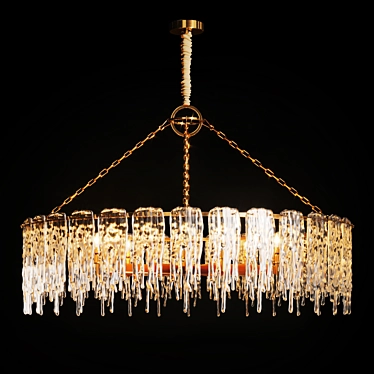 Elegant Ice Chandelier: SPRING Ø120 3D model image 1 