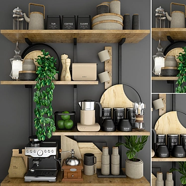 Premium Kitchen Set 008: High-Quality, Compatible, and Stylish 3D model image 1 