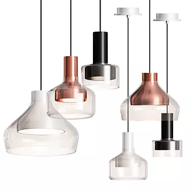 Sleek Trace Pendant Lamp 3D model image 1 