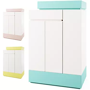 3D Wardrobe: Stylish and Practical Storage Solution 3D model image 1 