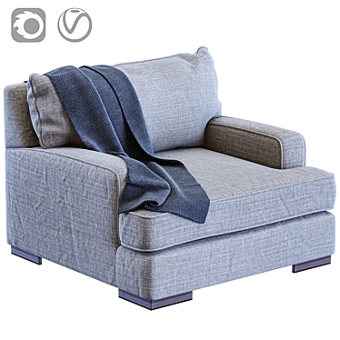 Contemporary Mercado Armchair 3D model image 1 
