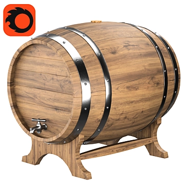 Modern Barrels for 3D Visualization 3D model image 1 