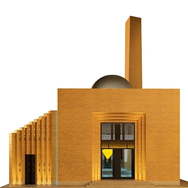 Elegant Basouneh Mosque Masterpiece 3D model image 1 