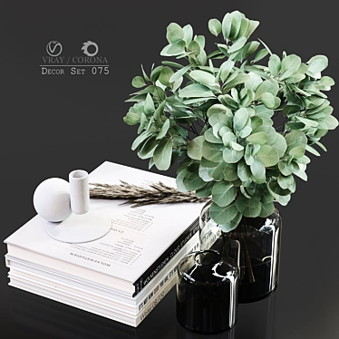 Elegant Decor Set 075: High-Quality, Detailed, Perfect for Close-Up Renders 3D model image 1 