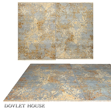 Exquisite Double Silk & Wool Carpet 3D model image 1 