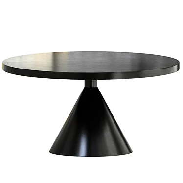 Modern Noir Cone Metal Dining Table 3D model image 1 