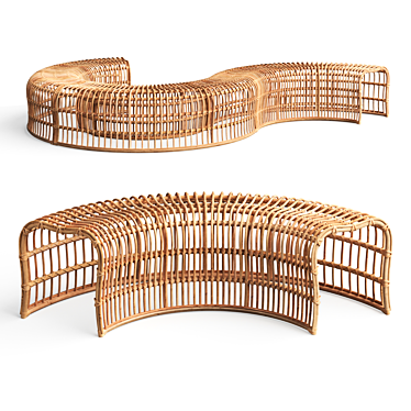 Rattan bench