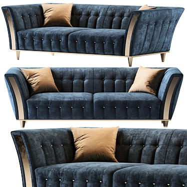 Elegant Diamante Sofa 3D model image 1 